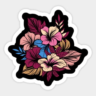 Bouquet of tropical flowers Sticker